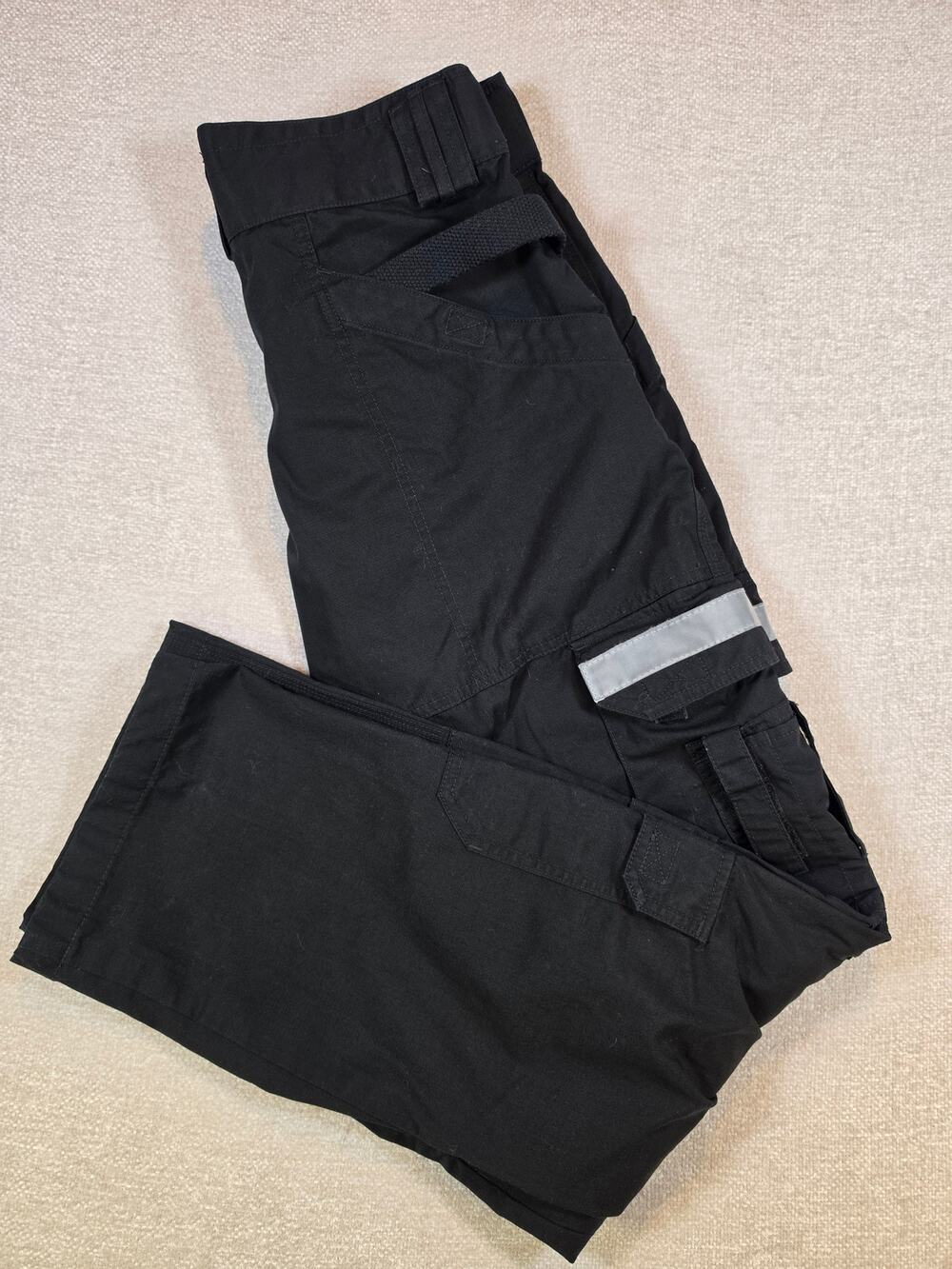 5.11 Tactical Cargo Pants Black Reflective Stripe EMS Duty Uniform Men 34x34
